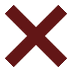 Obraz premium Red Cross Sign. Red Cross Mark, No, Delete Icon. Stop Sign, Cancel Symbol. 