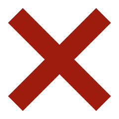 Obraz premium Red Cross Sign. Red Cross Mark, No, Delete Icon. Stop Sign, Cancel Symbol. 
