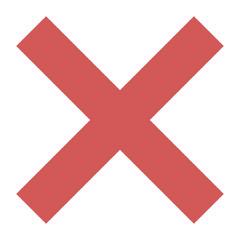 Fototapeta premium Red Cross Sign. Red Cross Mark, No, Delete Icon. Stop Sign, Cancel Symbol. 