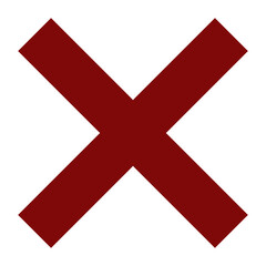 Obraz premium Red Cross Sign. Red Cross Mark, No, Delete Icon. Stop Sign, Cancel Symbol. 
