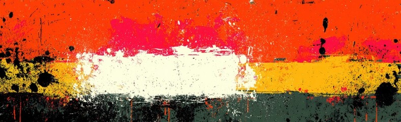 Vibrant abstract with splashes of color and textured splatters