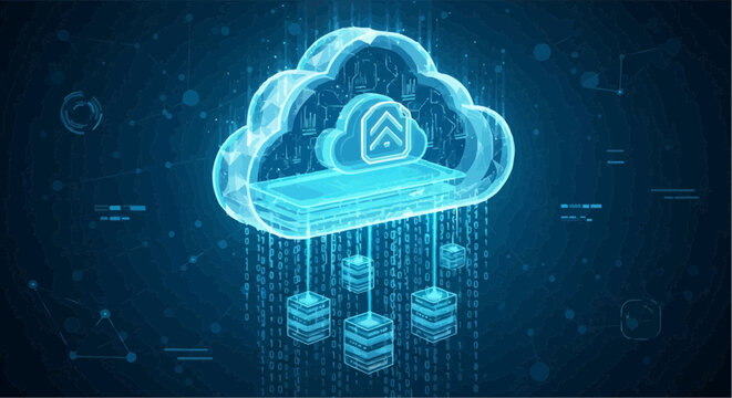 Cloud computing data storage with secure server and digital information