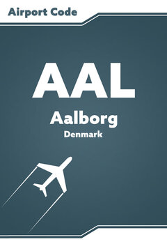 AAL - Aalborg - Denmark. Illustration with IATA Airport Code