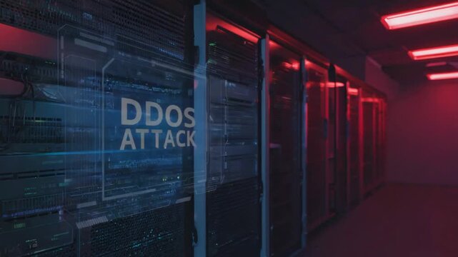 DDoS attack on a data center.
