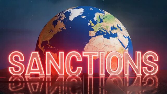 Sanctions on the globe.