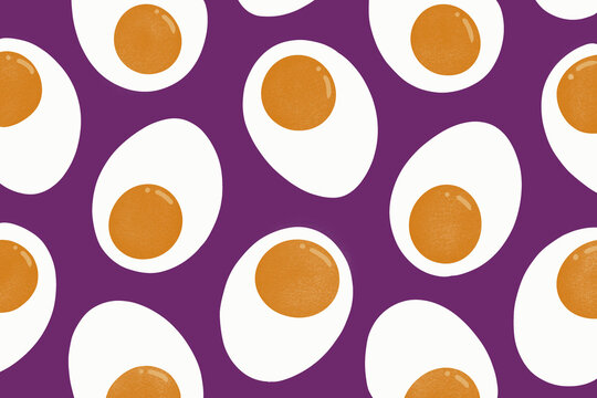 Egg pattern illustration with vibrant background