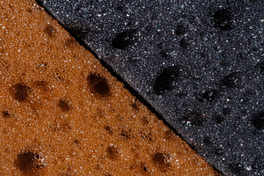 Abstract sponge foam texture in brown and black