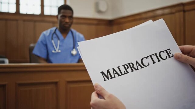 Nurse tried for malpractice.