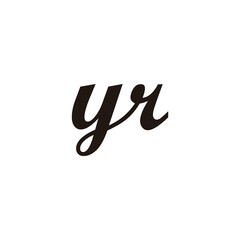 Obraz premium Letter yr connect geometric symbol simple logo vector