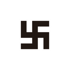 Obraz premium Letter S square, rounded geometric symbol simple logo vector