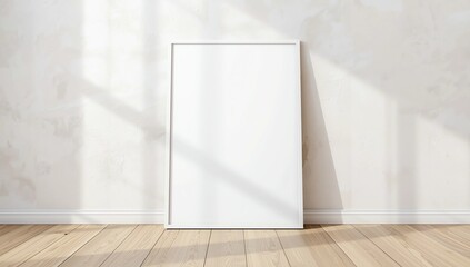 Obraz premium Empty white frame on the wall background. The concept of design and font inscriptions and image placement