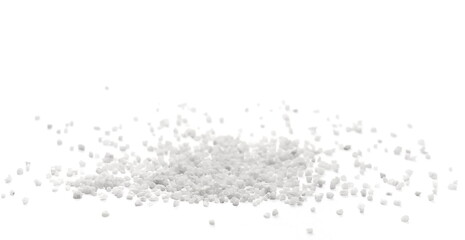 Obraz premium Close up quartz pebbles pile isolated on white background, clipping path