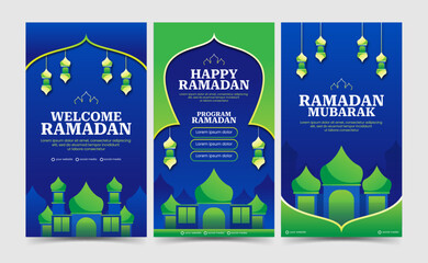 Ramadan islamic instagram story template design