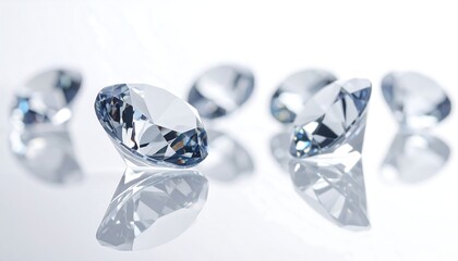 Sparkling Diamonds on a Reflective Surface - A Study in Clarity and Light.