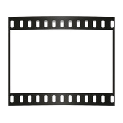 Obraz premium Black Film Strip Frame Cinema Isolated On Transparent Background