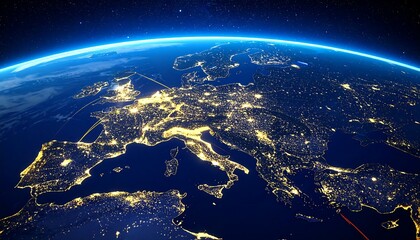 Europe at Night - A Stunning View from Space.