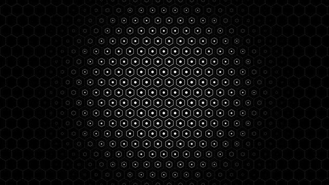 Abstract Recursive Concentric Hexagon Tunnel Grid 4K Seamless Loop