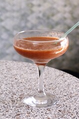 glass of fruit smoothie