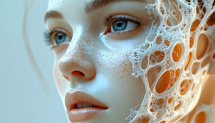 Ethereal Beauty - A Portrait of Futuristic Elegance and Innovation.