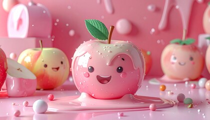 アートイラスト　リンゴ