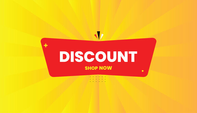 New year Discount shop now banner editable eps format banner editable template design with red shape with yellow gradient hot Abstract background Vector illustration