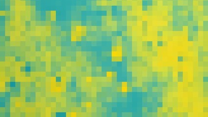 Obraz premium Abstract Mosaic Teal Yellow Textured Pattern