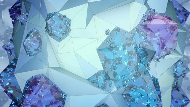 鮮やかな結晶が描く抽象的な幾何学空間