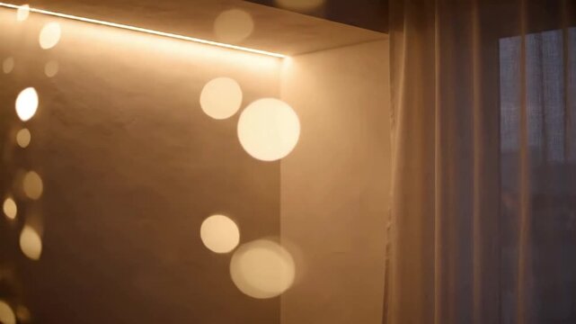 Organic Light Motion Subtle, natural ebb and flow of illuminated particles or reflections.