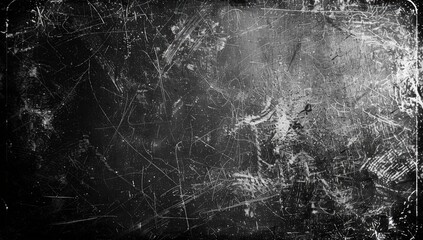 A textured black surface with scratches and marks, conveying a sense of age and wear, suitable for artistic or design purposes.