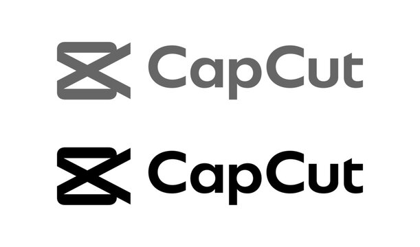 CapCut logo collection in grey and black color
