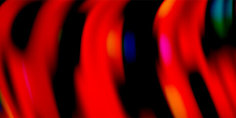 Vibrant Red Neon Lights Abstract Background With Colorful Blurs And Dynamic Motion