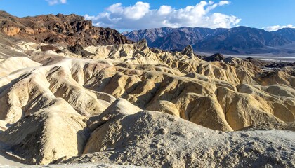 Zabriskie Points Eroded Landscape in Death Valley National Park.