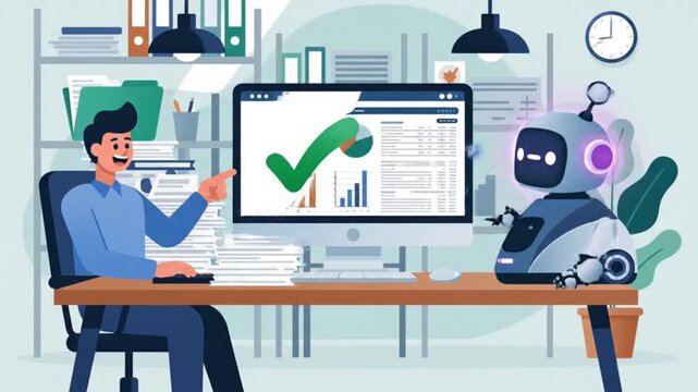 Strategic business planning discussion videos flat illustration design