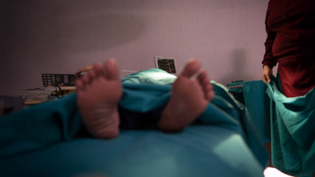 The deceased was in the hospital morgue.