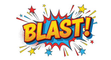Comic Blast Text with Explosion Effect. © Cendol