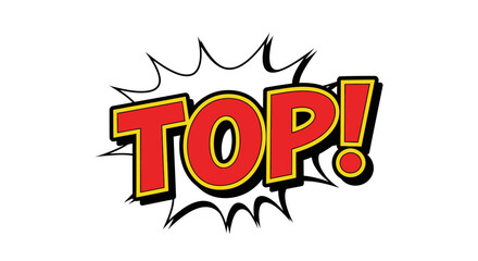 Comic Style Top Exclamation Mark Graphic. © Cendol