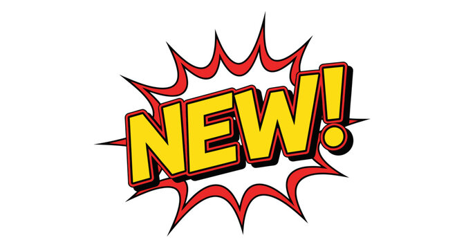 New Comic Book Style Text Graphic.