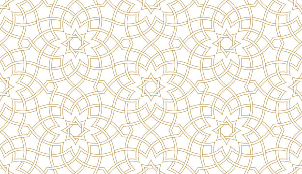 Seamless geometric pattern in authentic arabian style.