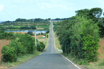 加部島の一本道