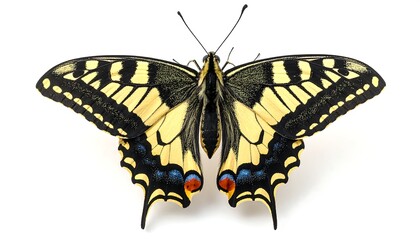 Striking Swallowtail Butterfly Displaying Intricate Wing Patterns.