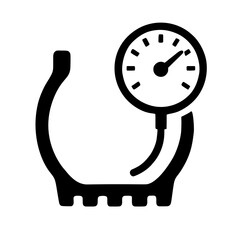 Tire pressure icon with gauge