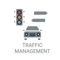 Traffic management icon with signals