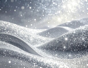 Sparkling Snowscape - A Winter Wonderland of Glittering Hills.