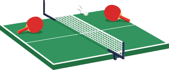 Table tennis equipment set for professional sports game play and recreation fun vector © Robinson Crusoe