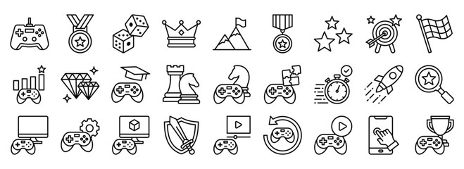 Gamification icon collection. Containing design technology, gamification, education, strategy  © Icon Designer