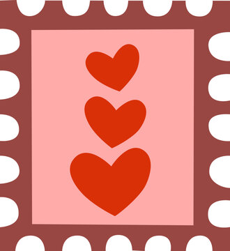 Valentine&rsquo;s Day Stamps Illustration 