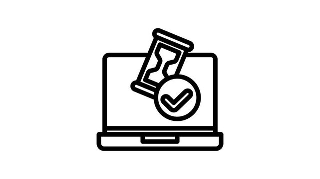 Beta Access Outline Animation 2D Cartoon 4K Video. Relate To Product Offering, Marketing, Commerce And Shopping. Editable On Transparent Background Alpha Channel.