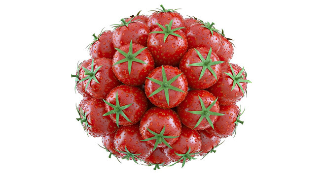 Fresh Tomatoes with Water Droplets