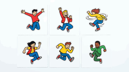 Animated People Jumping and Running: Diverse Characters in Motion