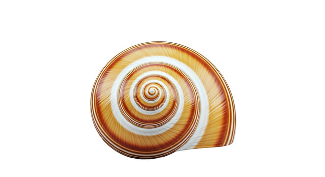 Close-up of a striped seashell spiral